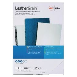 GBC Inbindkaften leathergrain 250micron wit