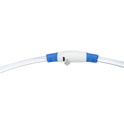 Merkloos Sans Marque Trixie lichtgevende halsband usb flash light oplaadbaar tpu blauw