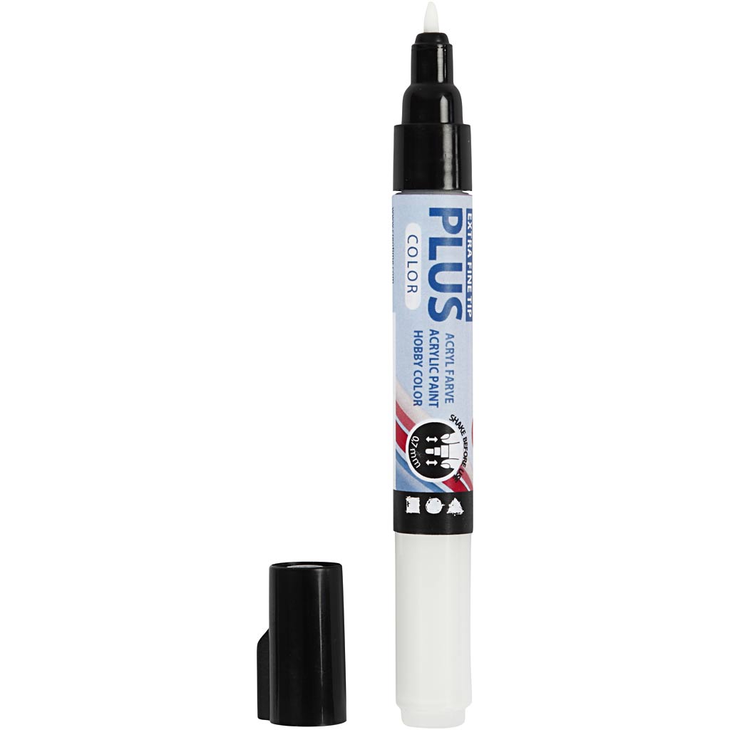 Creativ Company Https: www.cchobby.nl plus-color-marker-l-14-5-cm-lijndikte-0-7-mm-off-white-5-5-ml-1-stuk