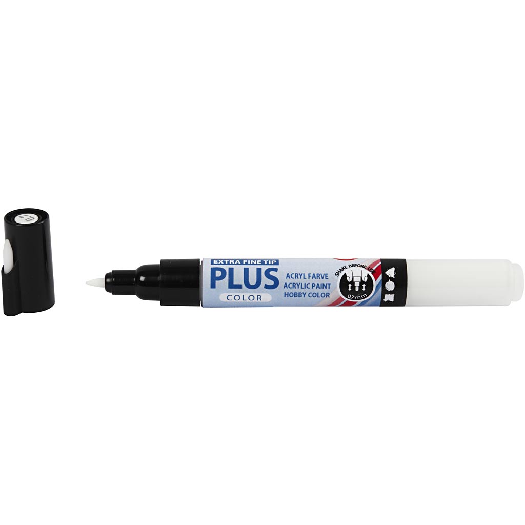 Creativ Company Https: www.cchobby.nl plus-color-marker-l-14-5-cm-lijndikte-0-7-mm-off-white-5-5-ml-1-stuk