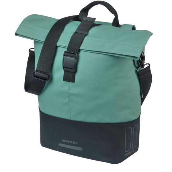 Basil B.V. Tas basil cove shopper groen zwart | mik hooks | 16l