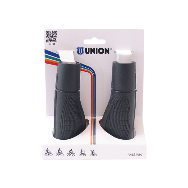 Marwi GP-03 fiets handvat set, 138 138mm, zwart
