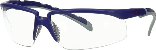 3M veiligheidsbril | en 166 en170 | beugel blauw grijs, glas helder | polycarbonaat | 1 stuk - 7100208382 7100208382