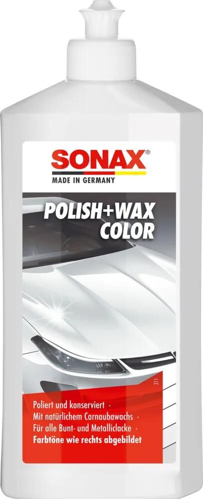 SONAX autopolitur polish wax color nanopro color polish + wax white