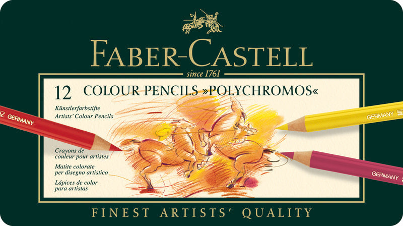 Faber-Castell Faber castell fc-110012 kleurpotlood polychromos 3,8mm kerndikte etui à 12 stuks