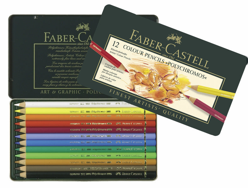 Faber-Castell Faber castell fc-110012 kleurpotlood polychromos 3,8mm kerndikte etui à 12 stuks