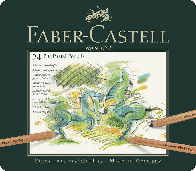 Faber-Castell Faber castell fc-112124 pastelpotlood pitt metalen etui a 24 stuks
