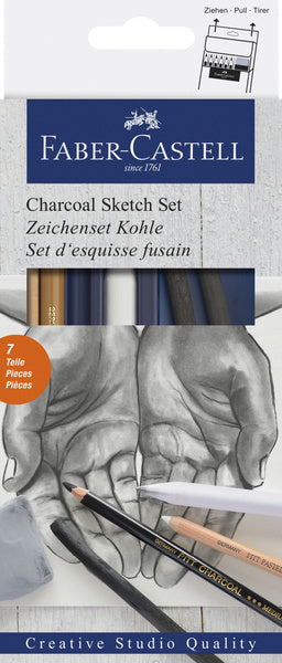 Faber-Castell Faber castell fc-114002 houtskoolset 7-delig