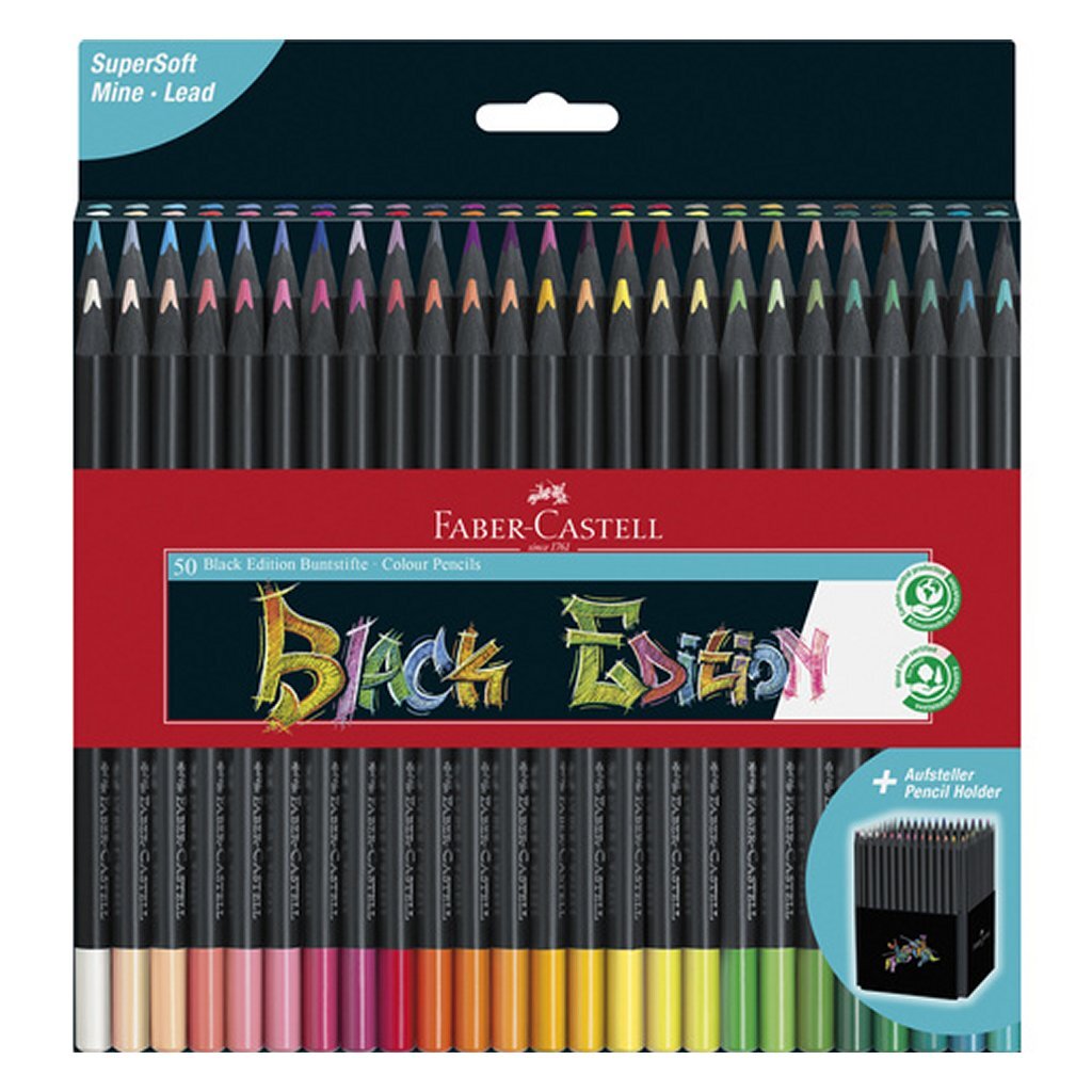 Faber-Castell Faber castell fc-116450 black edition kleurpotloden 50 stuks