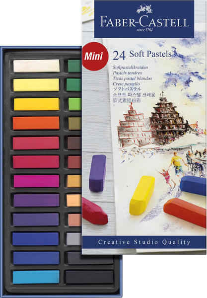 Faber-Castell Faber castell fc-128224 pastelkrijt halve lengte etui à 24 stuks