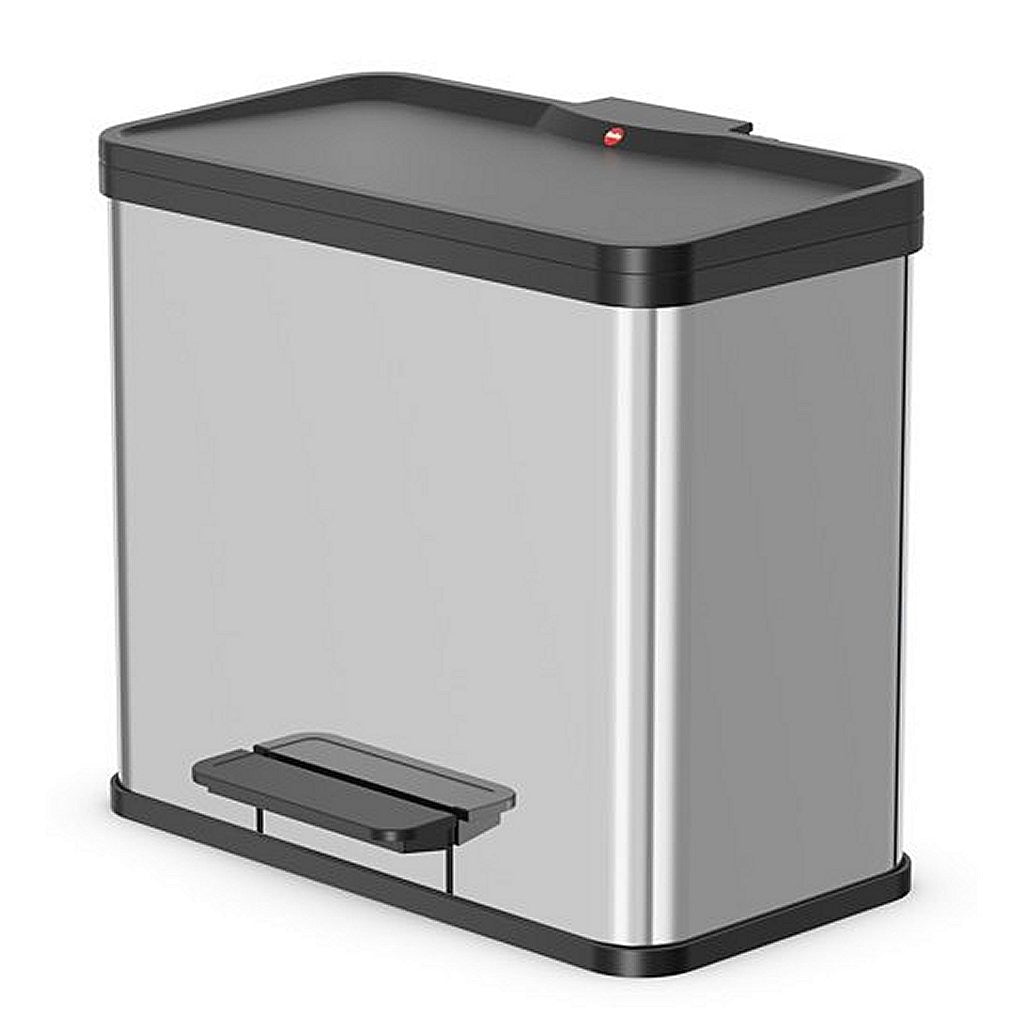 Hailo Prullenbak 3 x 9 l zilver, zwart