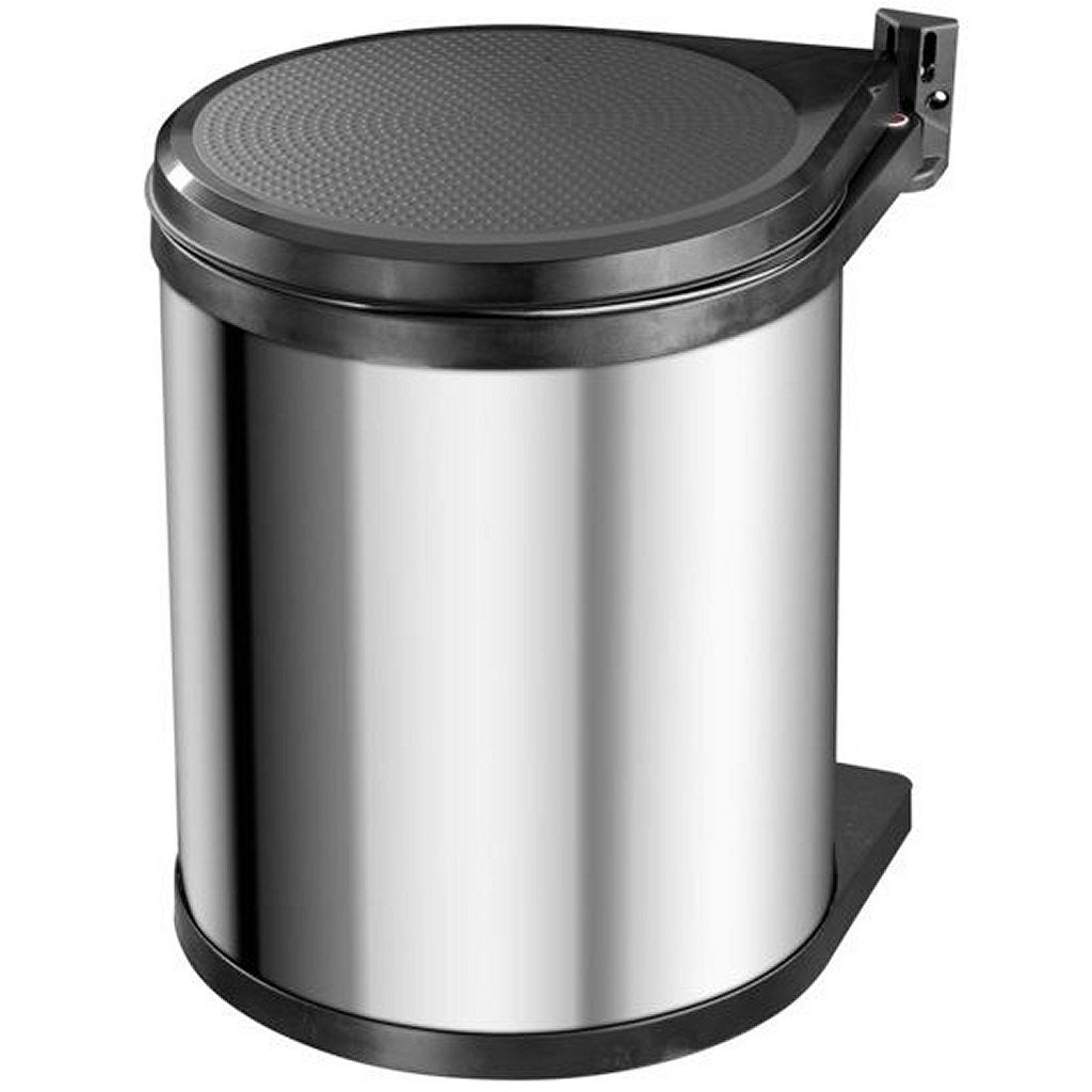 Hailo 3555-101 compact-box m prullenbak 15l zilver zwart