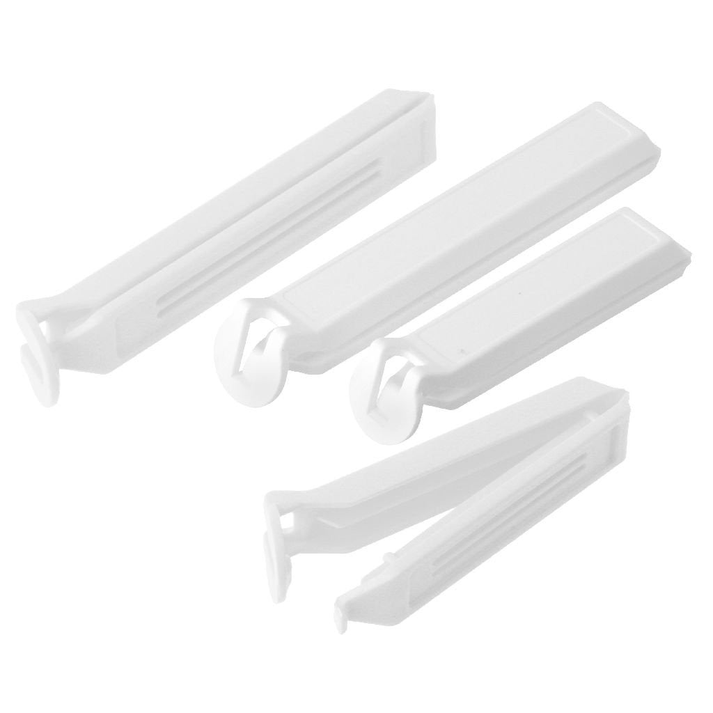 Fackelmann basic vershoudklem 11 en 8 cm wit 4 stuks