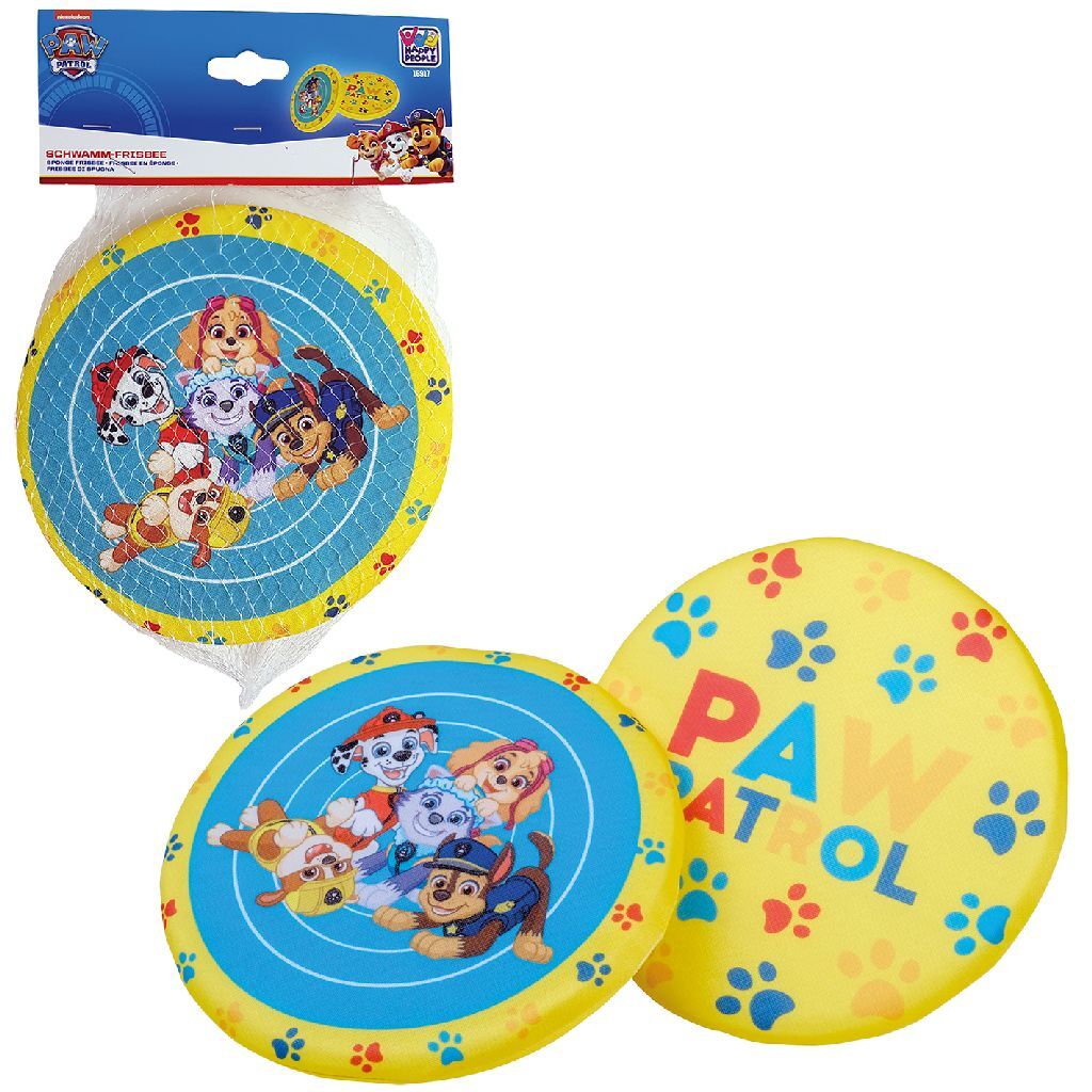 Paw Patrol spons frisbee 19 cm geel blauw