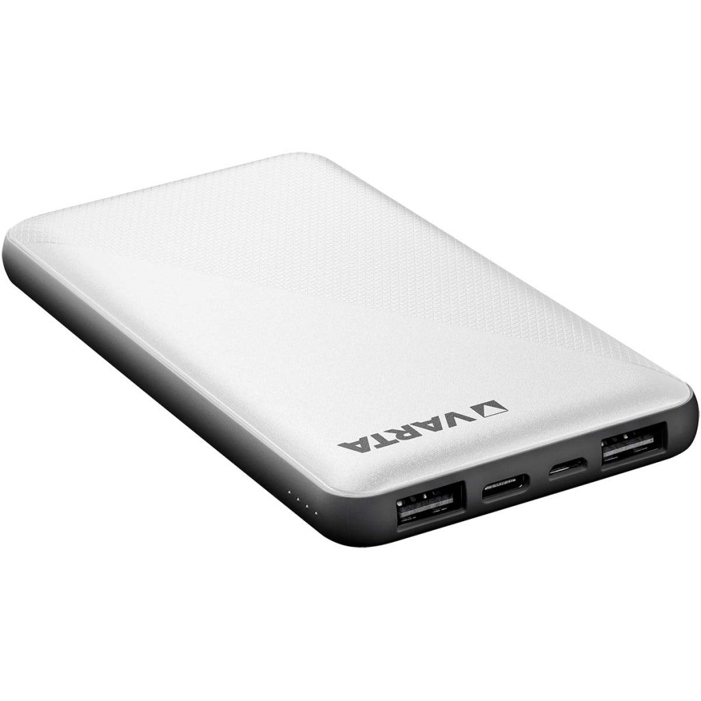 Enzo Varta powerbank 10.000ma zilver + led indicatie usb en usb-c - 3509010