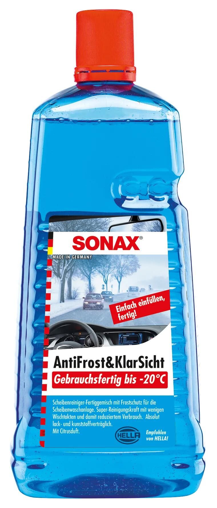 SONAX scheibenfrostschutz antifrost klarsicht anti-rust and clear view 2 ltr. done