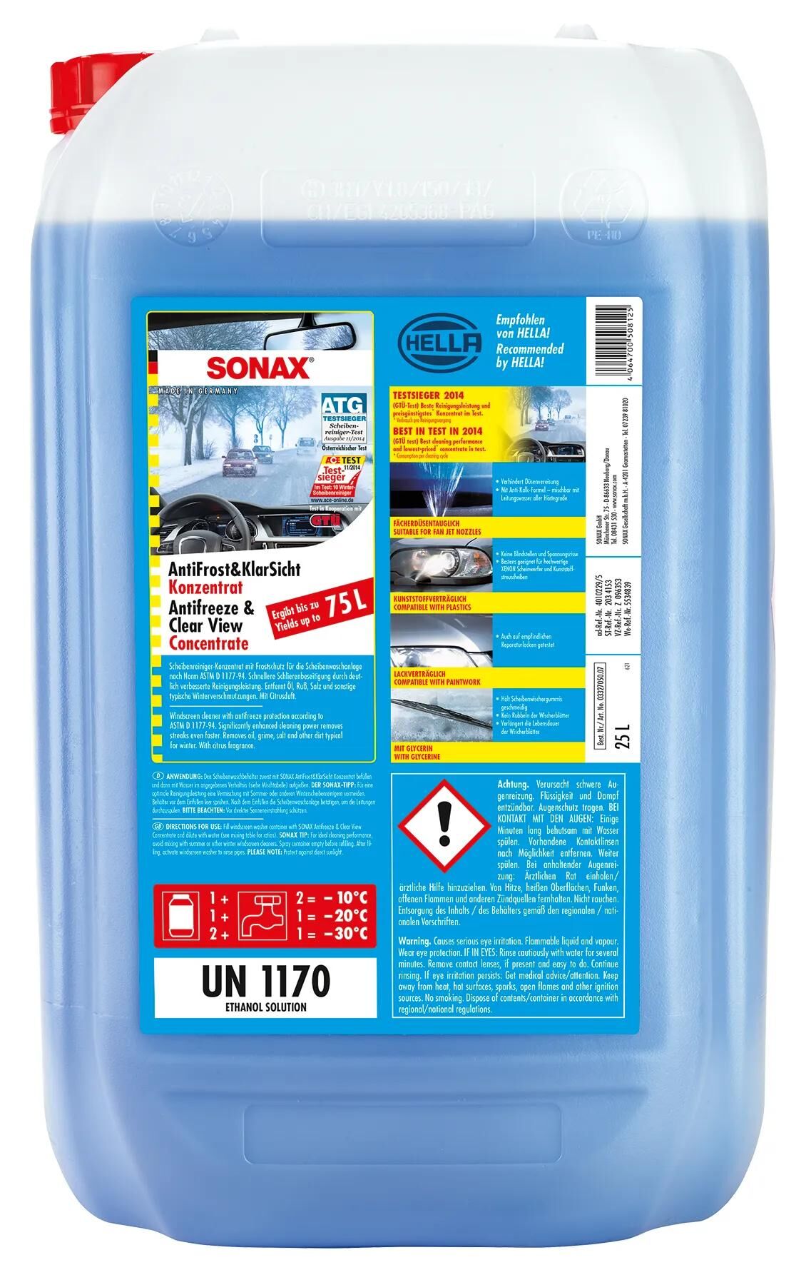 SONAX scheibenfrostschutz antifrost klarsicht anti-rust+clear 25 l