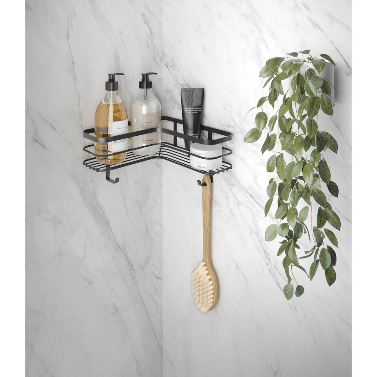 Metaltex douche hoekrek matzwart