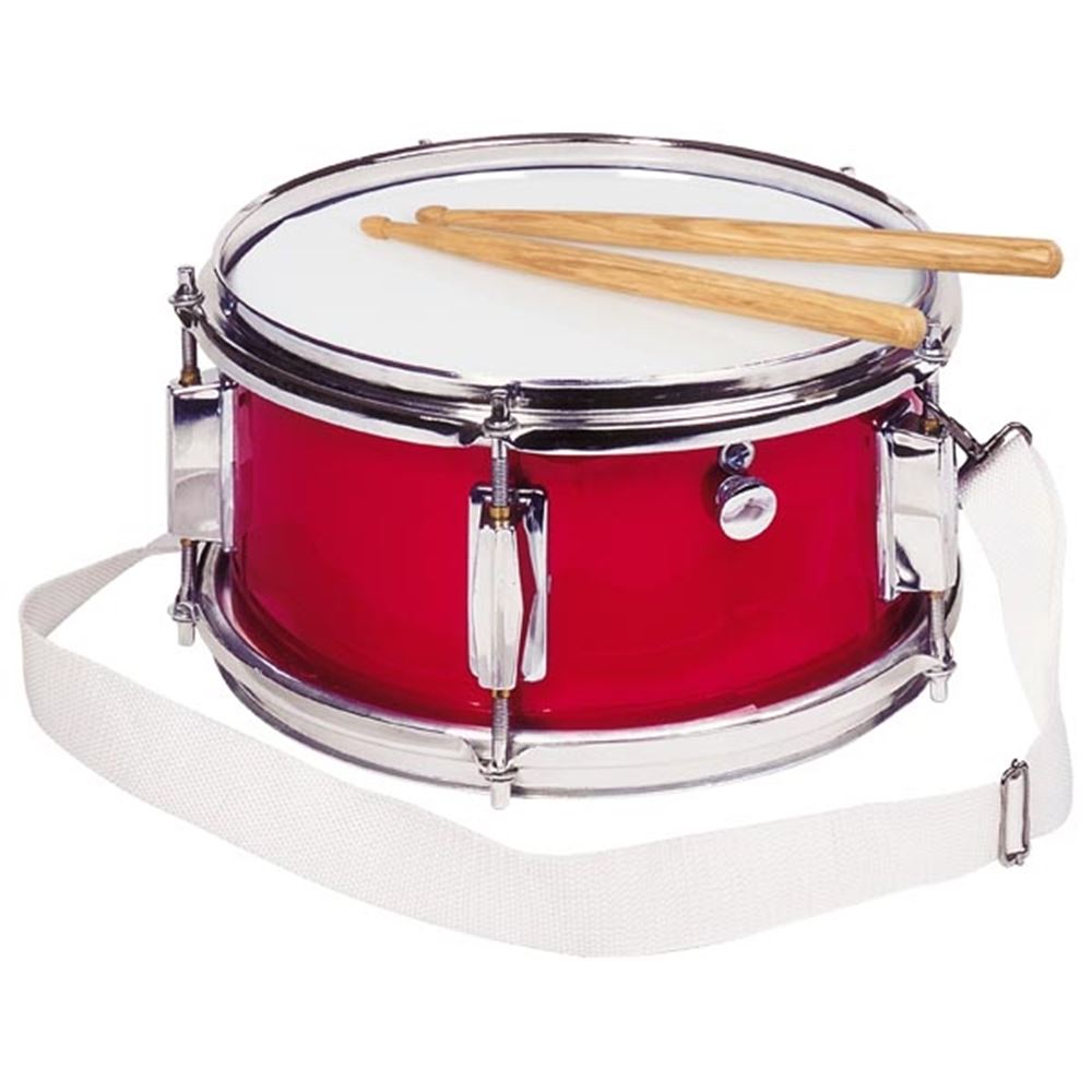 Goki Trommel rood met snaren. 14x28 cm. 3+