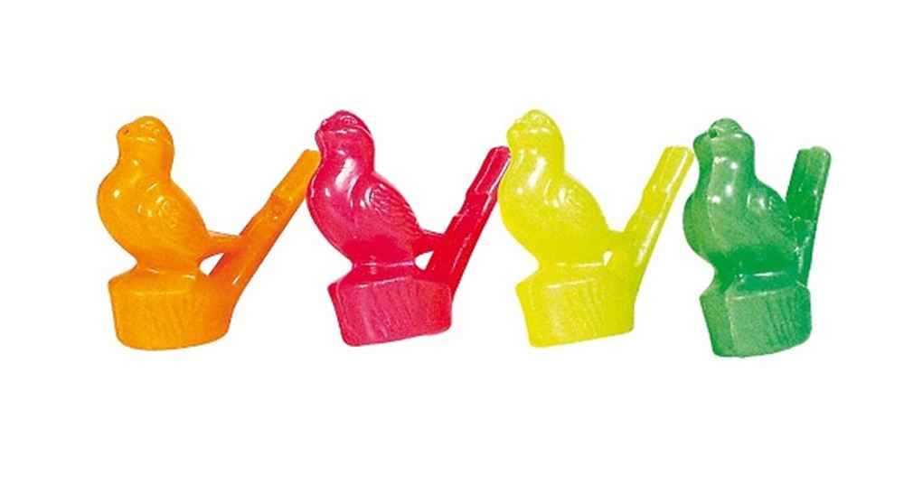 Goki Vogelwaterfluitje. 6,5 cm.4 kleuren. 3+