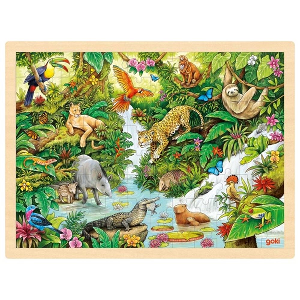 Goki Puzzel in de jungle. 96 delig. 3+