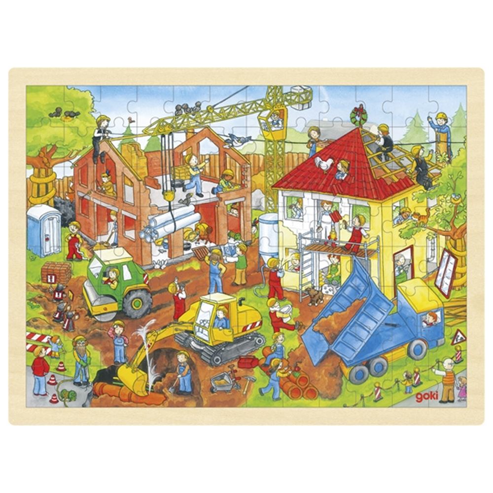 Goki Puzzel, bouwplaats. 96 delig. 3+