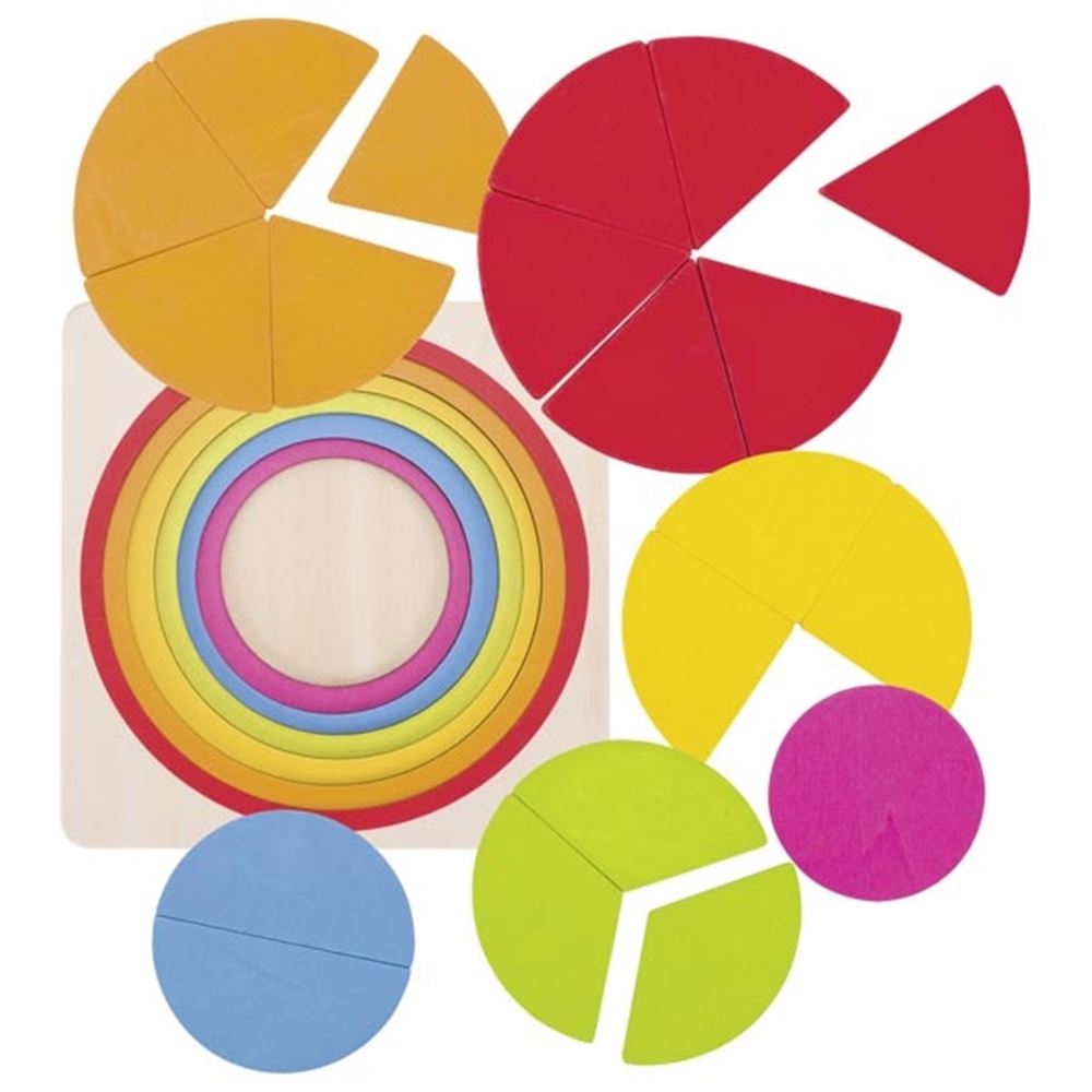 Goki Puzzel cirkel. 21 delig. 12x12x2,1 cm.4+
