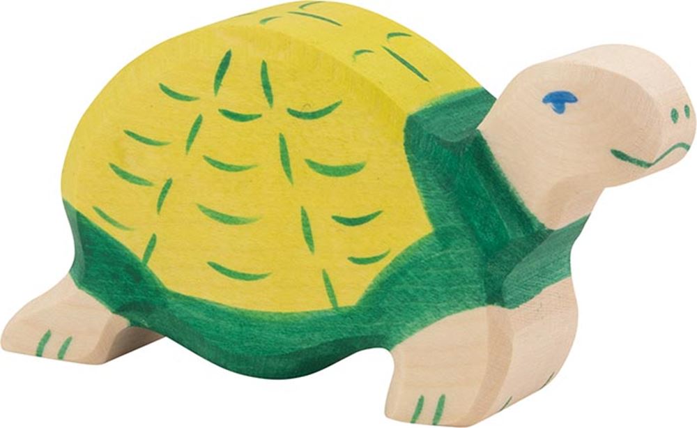 Holztiger Schildpad. 10 cm.