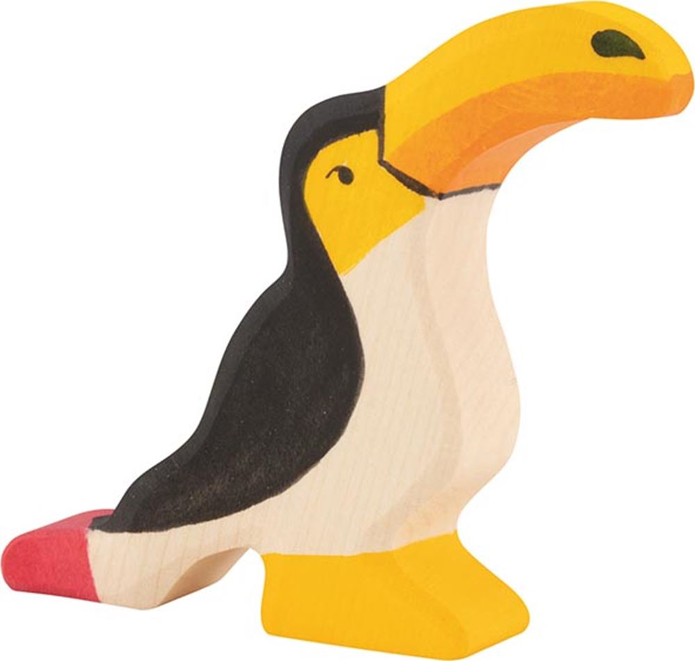Holztiger Toekan. 9 cm.