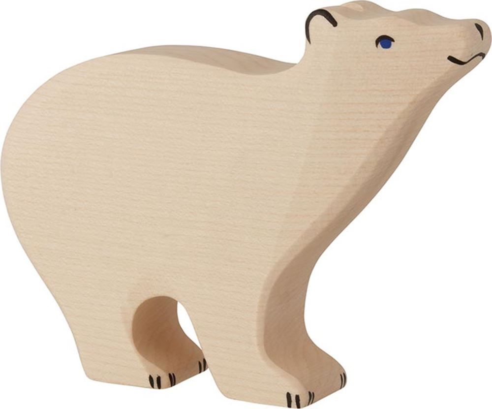 Holztiger IJsbeer. 15 cm.