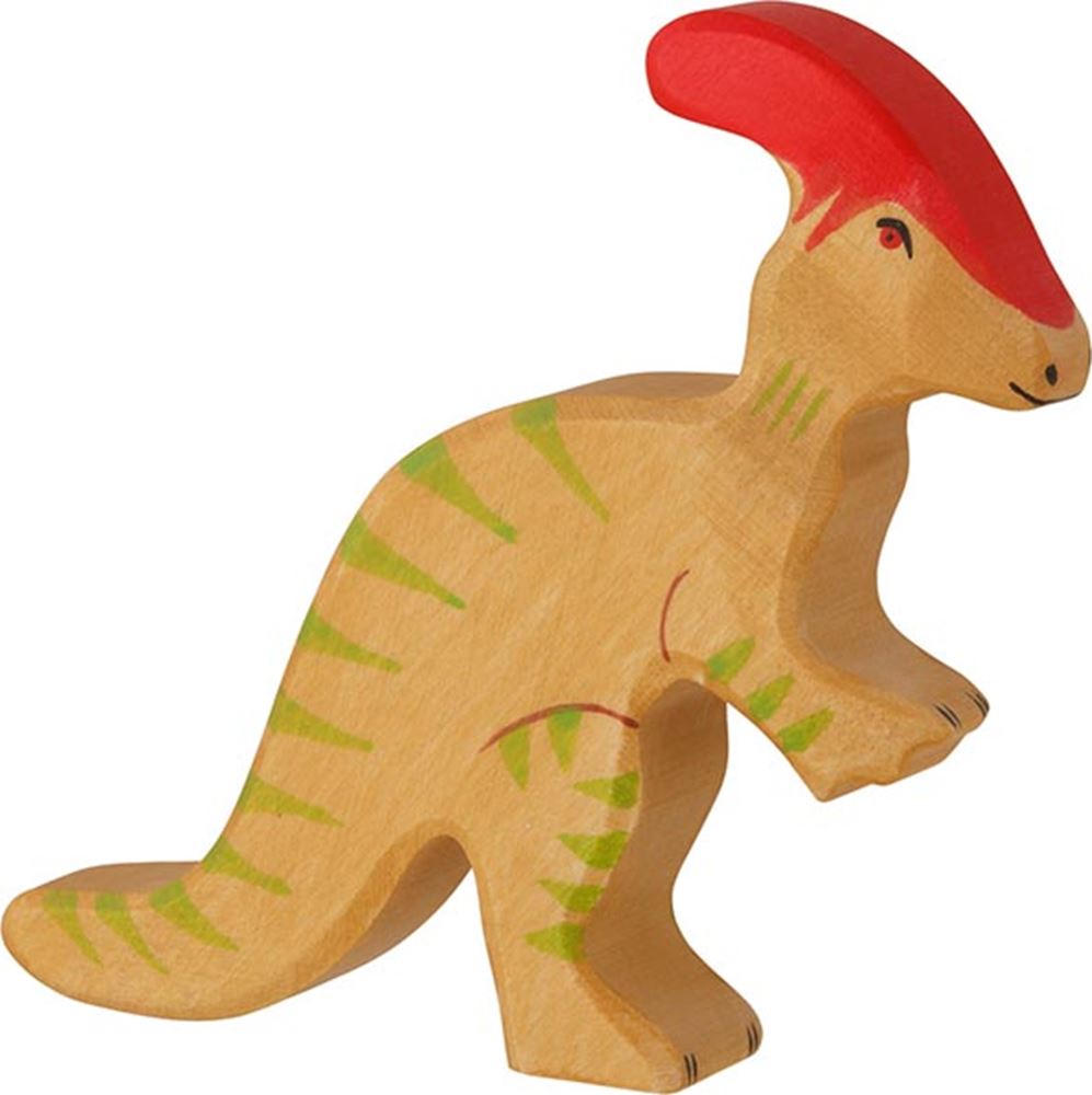 Holztiger Parasaurolophus. 12 cm.