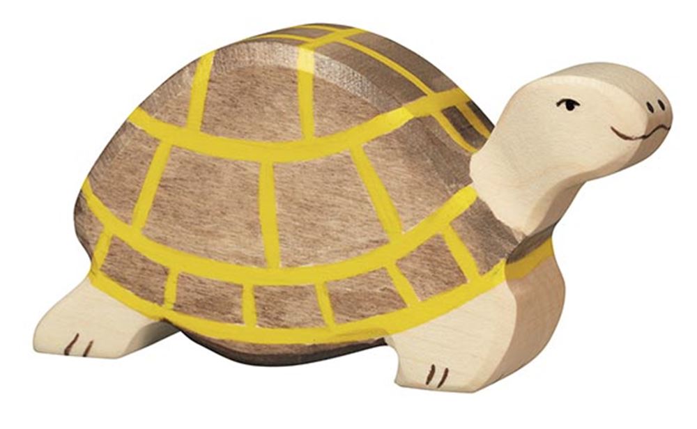 Holztiger Schildpad. 10 cm.