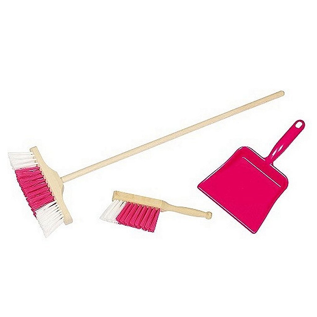 Simply For Kids 3-delige bezemset roze