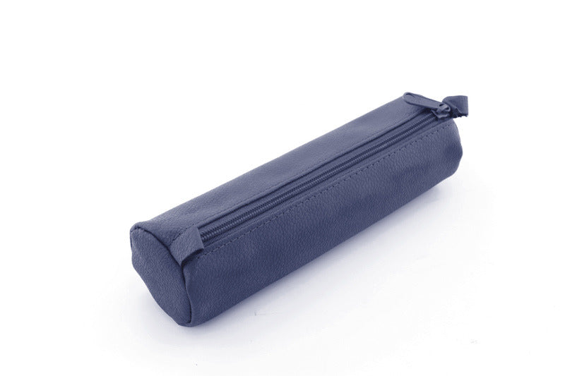 Alassio Juscha ju-43139 pennenetui echt leer blauw 21x6cm