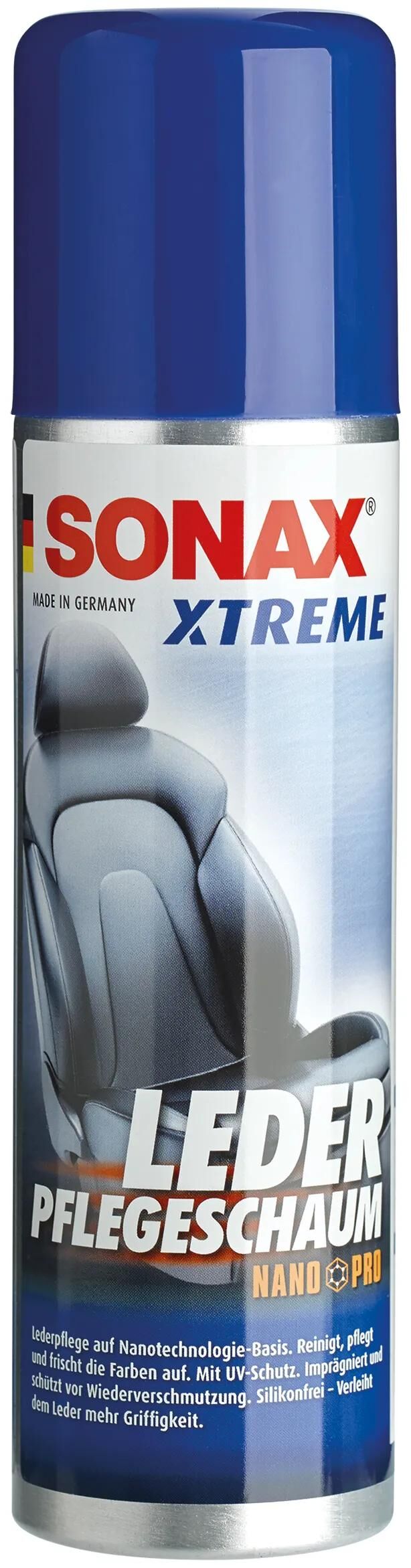 SONAX lederpflegemittel lederplegeschaum xtreme nanopro leather care foam xtreme
