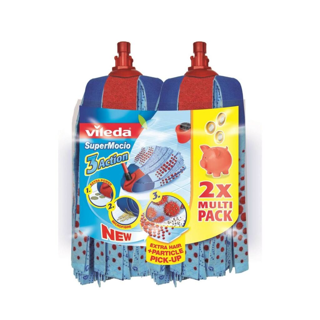 Vileda supermocio 3action mop 2 stuks