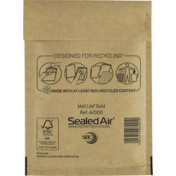 Zak-envelop Sealed Air A 000 Goud 110 mm x 160 mm