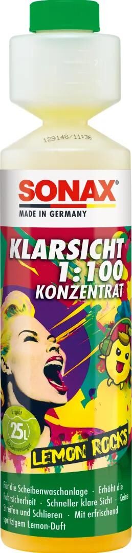 SONAX scheibenreiniger klarsicht 1:100 clear view conc. 250 ml lemon rocks