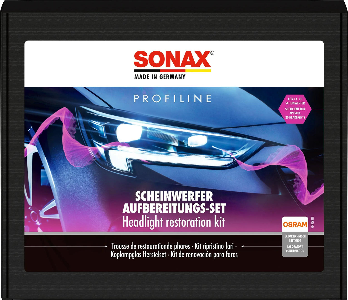 SONAX scheinwerfer klarsicht-set front light-aufber.-set