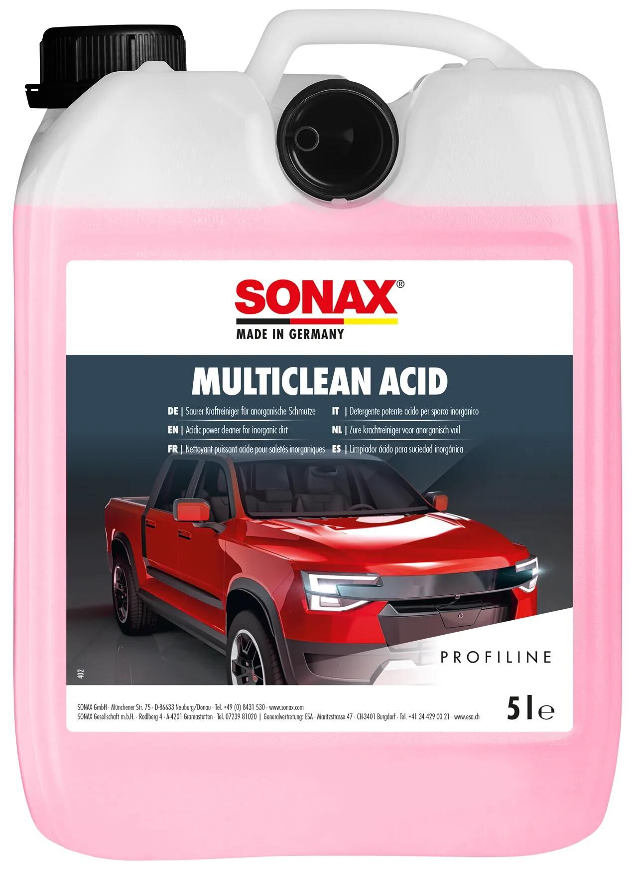 SONAX universalreiniger multiclean acid multiclean acid 5 l kanister 5 l