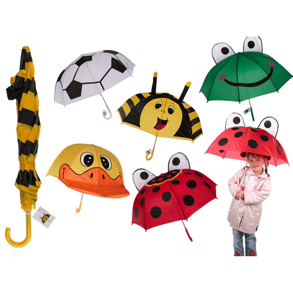 Kinderparaplu. D: ca. 70 cm. 5 assortie