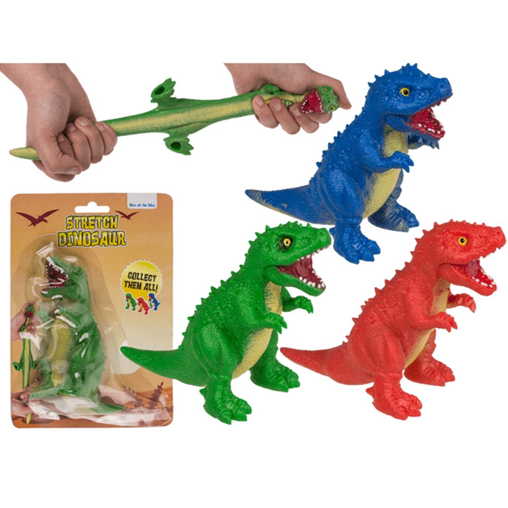 Strech Dino, 13 cm, 3 ass. 12 stuks.