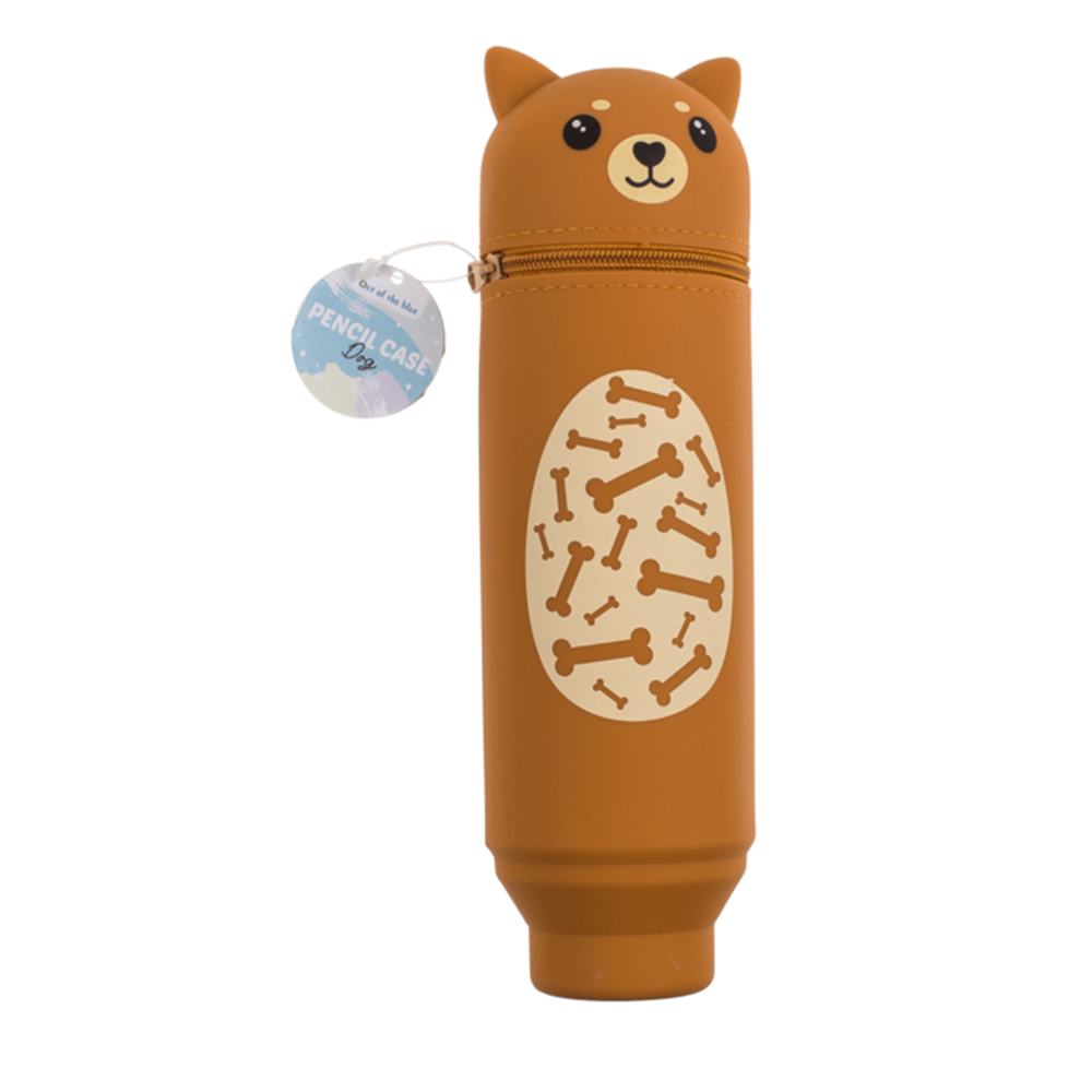 Etui Hond en kat. ca. 18x6 cm. 2 assorti