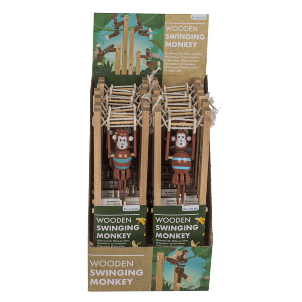 Dsp Slingerende aap van hout. 7x2,2x23 c