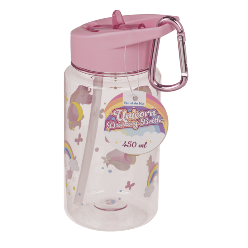Abi Drinkfles, eenhoorn met rietje. 450 ml