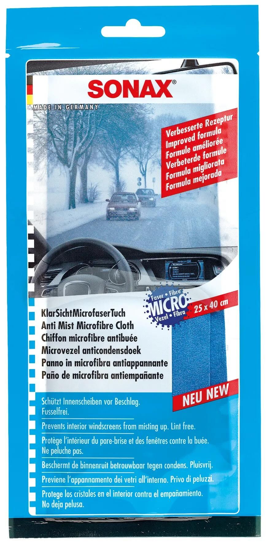 SONAX microfasertuch klarsicht clear microfibre cloth