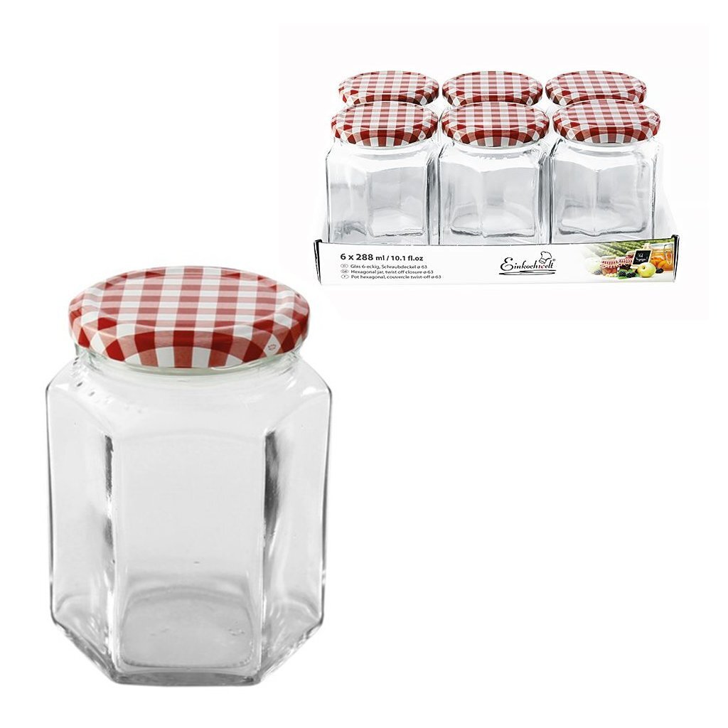 Overige Merken Glazen weckpotjes 288 ml 6 stuks