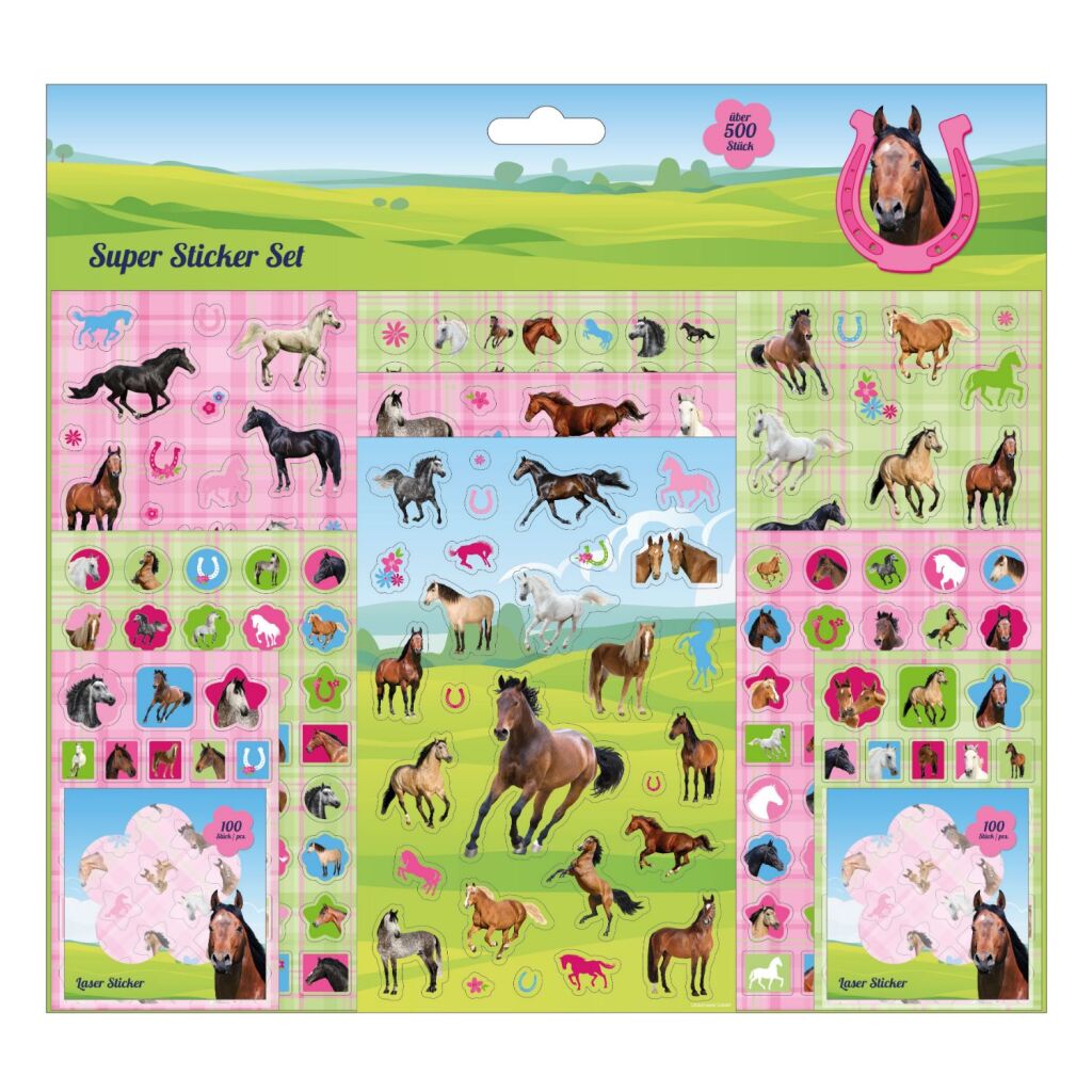 Basic Stickerset paarden 500+