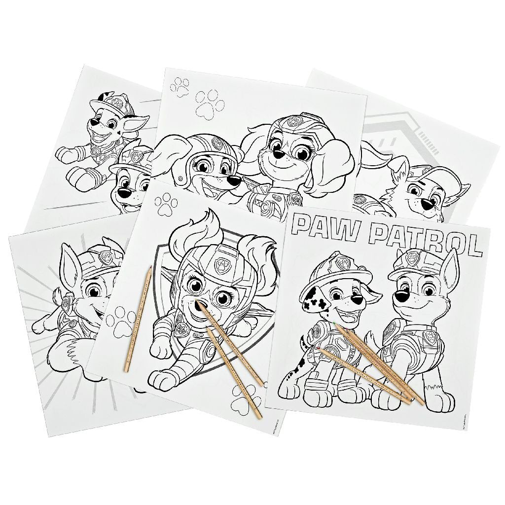 Paw Patrol kleurboek met 6 kleurpotloden