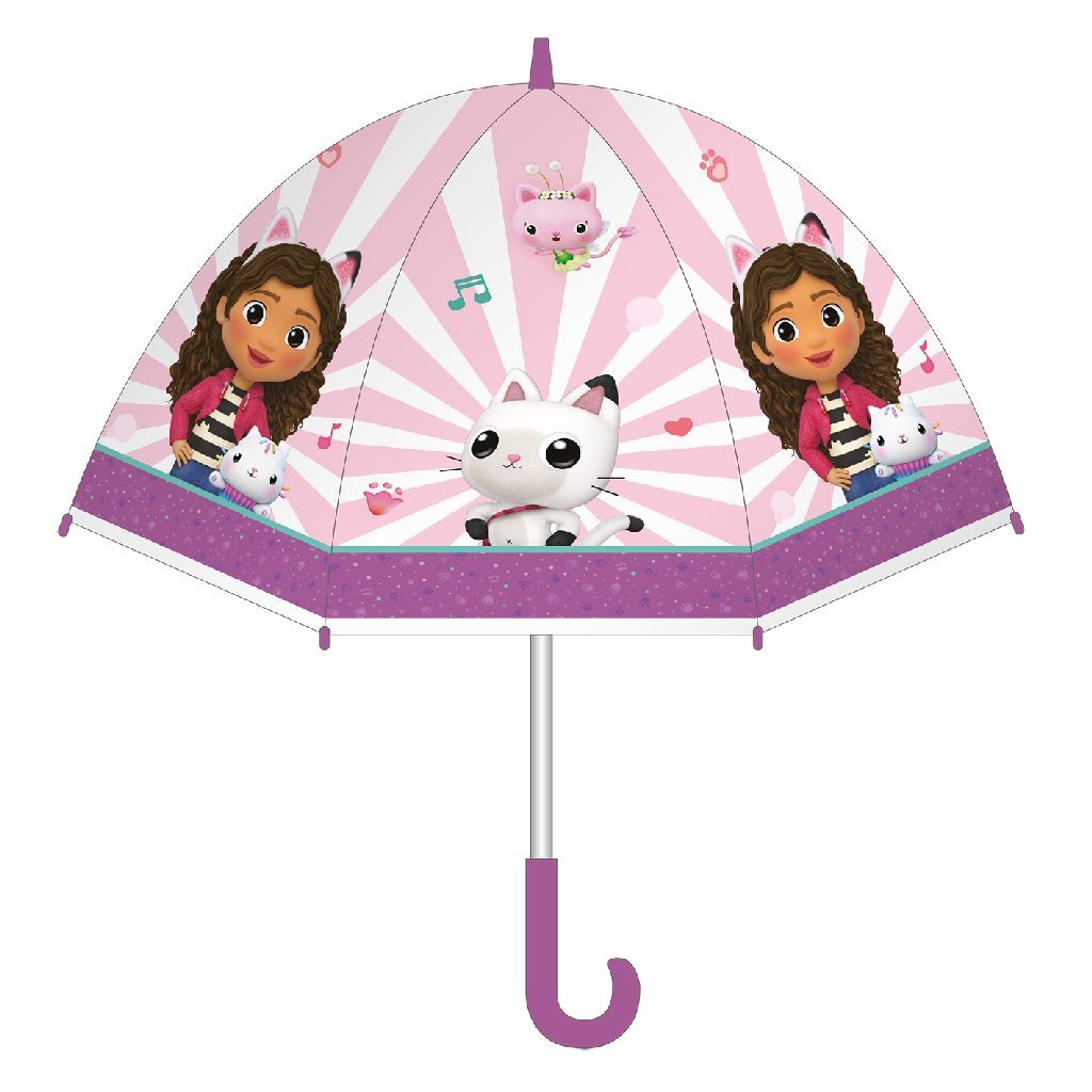 Undercover Gabbys dollhouse kinderparaplu 69 cm paars